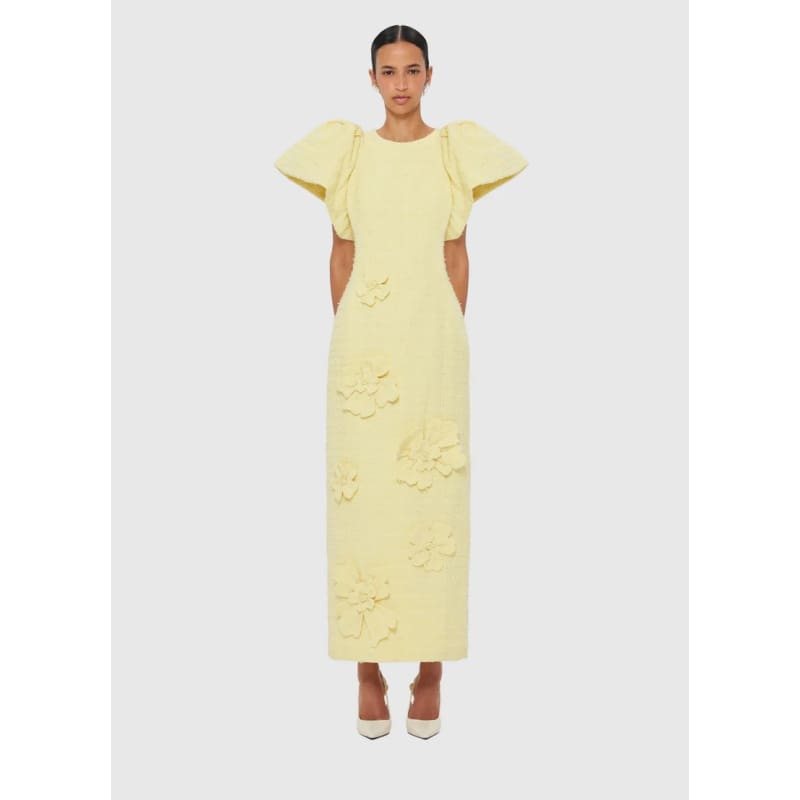 Lucinda Tweed Petal Maxi Dress | Sorbet Yellow - Dress