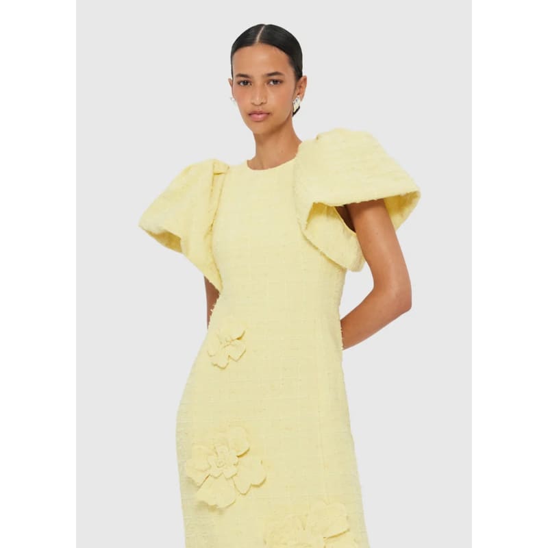 Lucinda Tweed Petal Maxi Dress | Sorbet Yellow - Dress