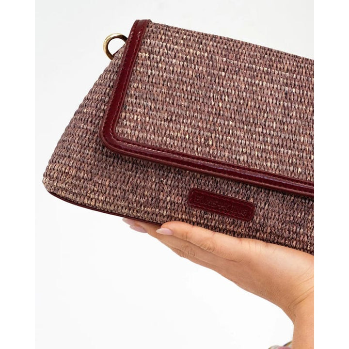 Lugano Crossbody | Burgundy Weave - Accessories