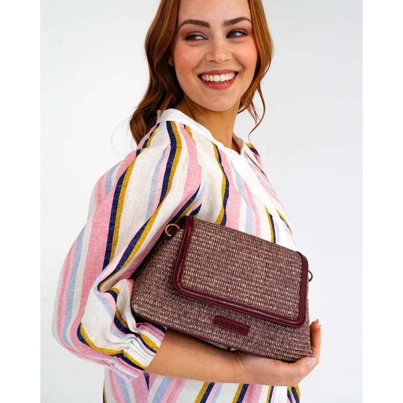 Lugano Crossbody | Burgundy Weave - Accessories