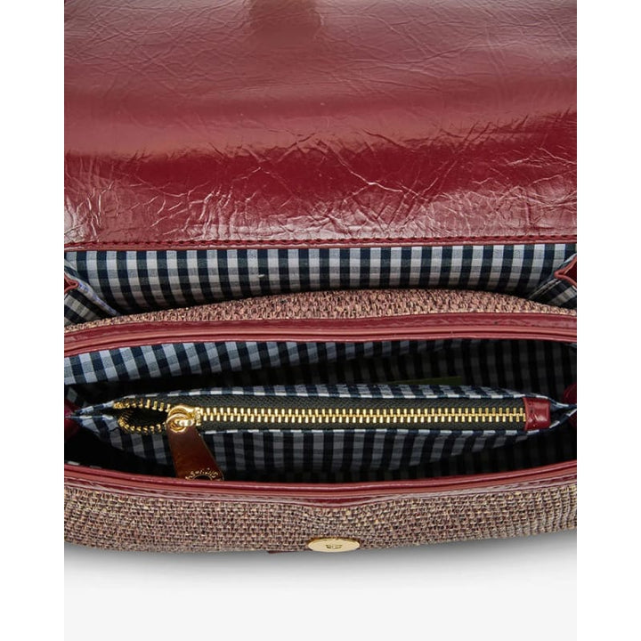 Lugano Crossbody | Burgundy Weave - Accessories