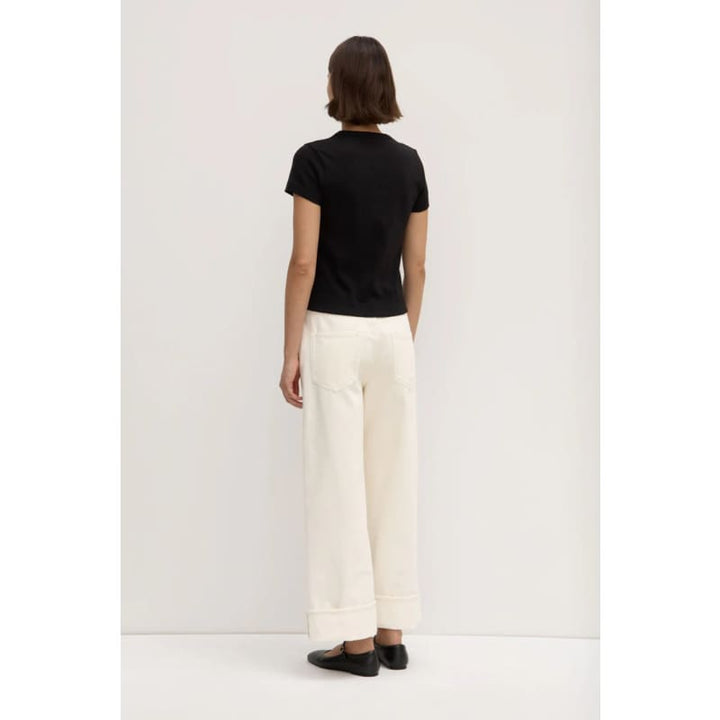 Lyla Cap Sleeve Tee | Black - Tops