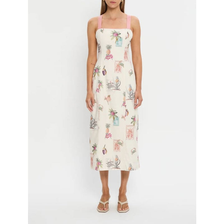 Lyra Tie Back Midi Dress - Dress