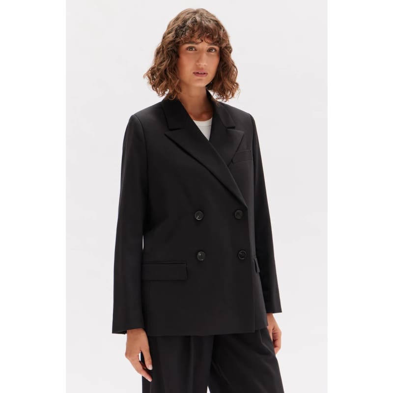 Maeve Double Breasted Blazer Black - Jackets