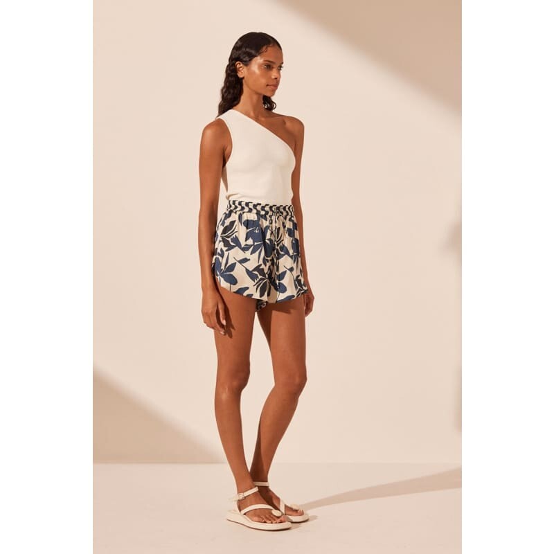 Magnolia Silk Contrast Curved Hem Short - Bottoms