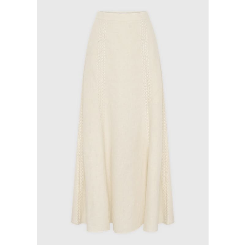 Maisey Linen Skirt | Ecru - Bottoms