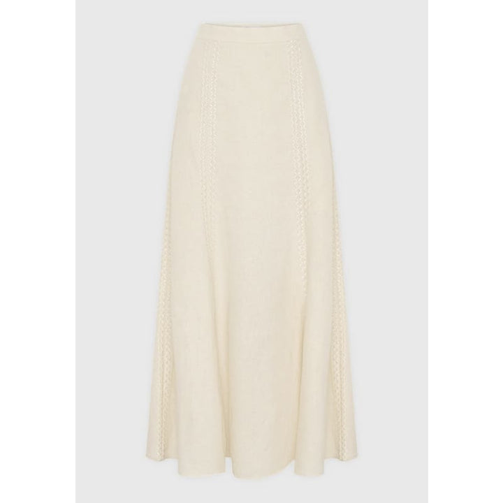 Maisey Linen Skirt | Ecru - Bottoms