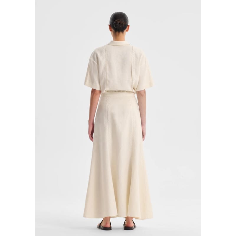 Maisey Linen Skirt | Ecru - Bottoms