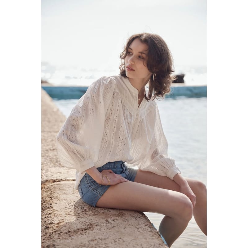 Marais Blouse | Broderie Anglis - Tops