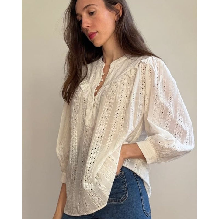 Marais Blouse | Broderie Anglis - Tops
