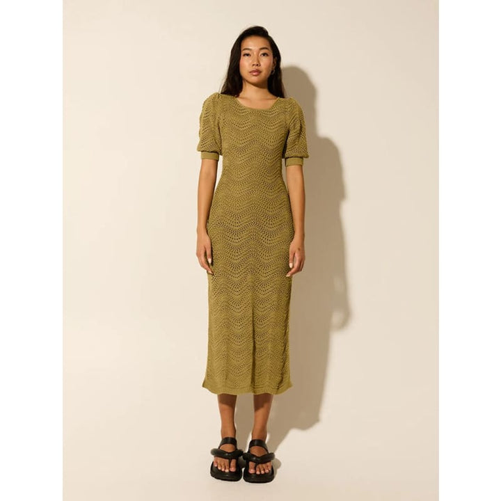 Mariana Knit Midi Dress | Khaki - Dress