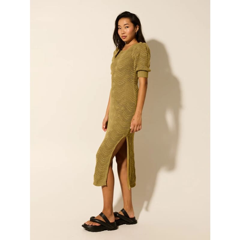 Mariana Knit Midi Dress | Khaki - Dress