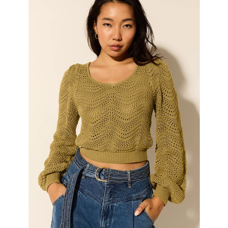 Mariana Knit Top | Khaki - Tops