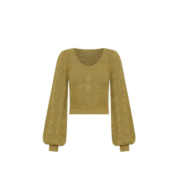 Mariana Knit Top | Khaki - Tops