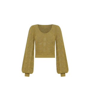 Mariana Knit Top | Khaki - Tops