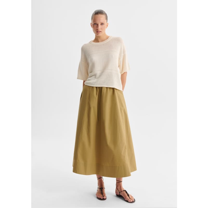 Marli Knit Tee | Milk - Tops