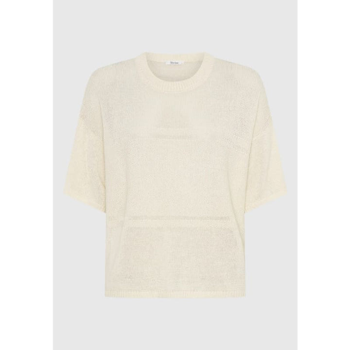 Marli Knit Tee | Milk - Tops