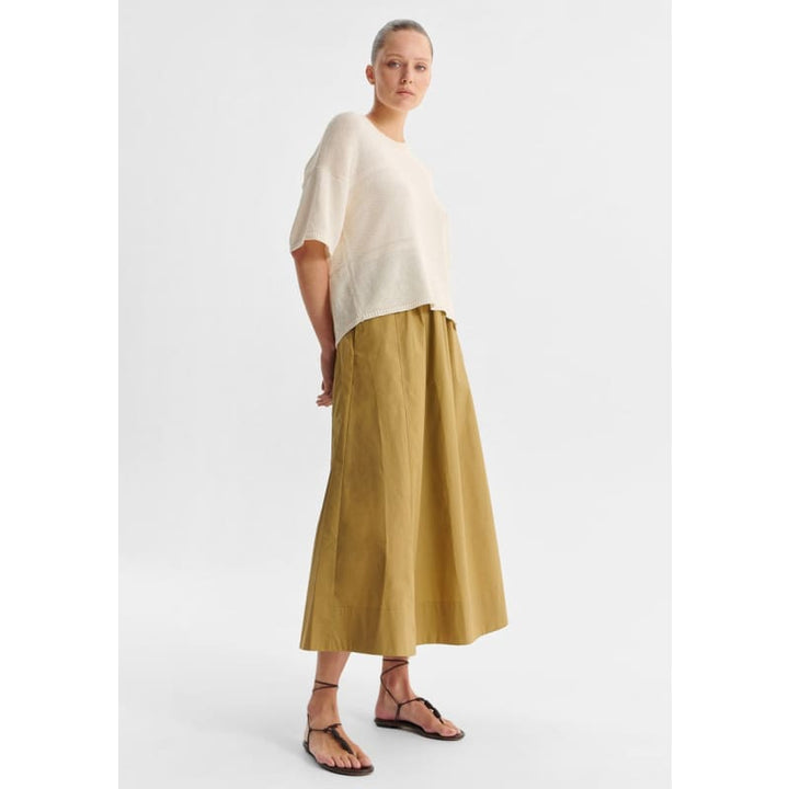 Marli Knit Tee | Milk - Tops