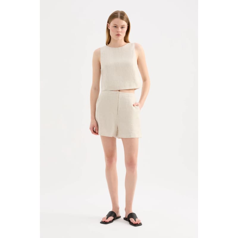 Marli Linen Short | Natural - Bottoms