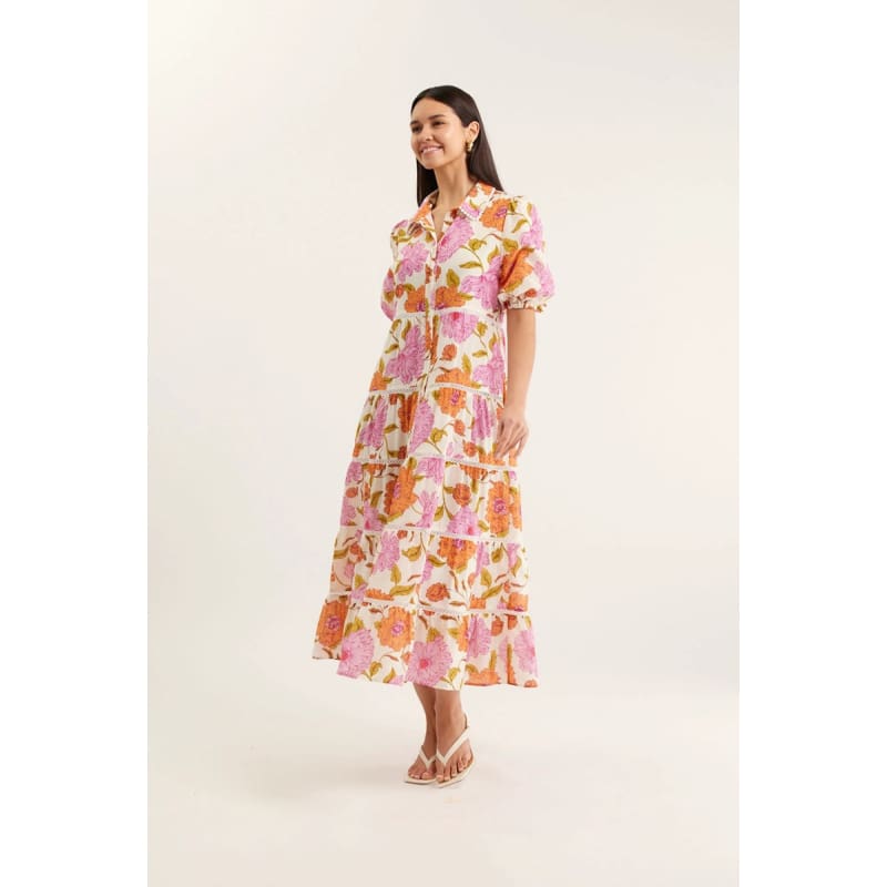 Marlow Dress | Calypso Print Pink - Dress