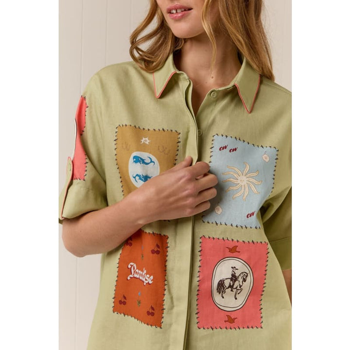 Maya Shirt | Maya Tile - Tops