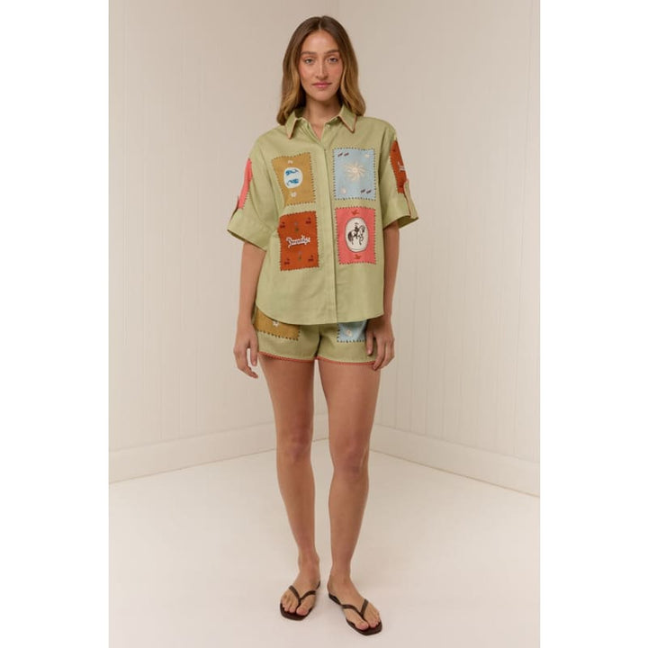 Maya Shirt | Maya Tile - Tops