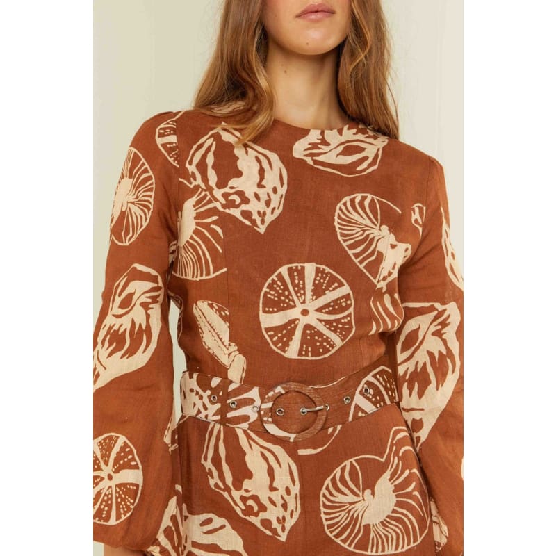 Melrose Dress | Brown Shells - Dress
