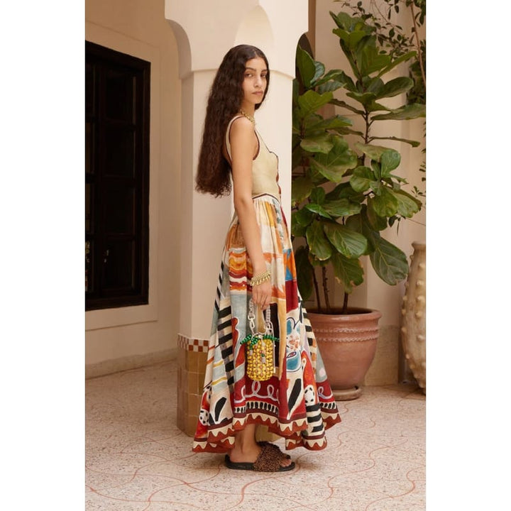 Michelle Square Neck Midi Dress - Dress