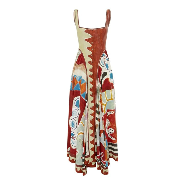 Michelle Square Neck Midi Dress - Dress