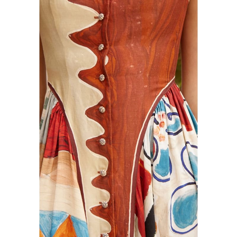 Michelle Square Neck Midi Dress - Dress