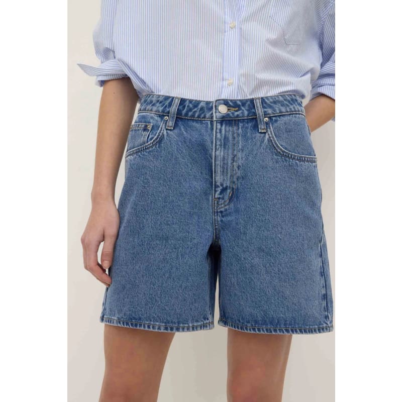 Mid Rise Vintage Denim Short | Dark Stone - Bottoms