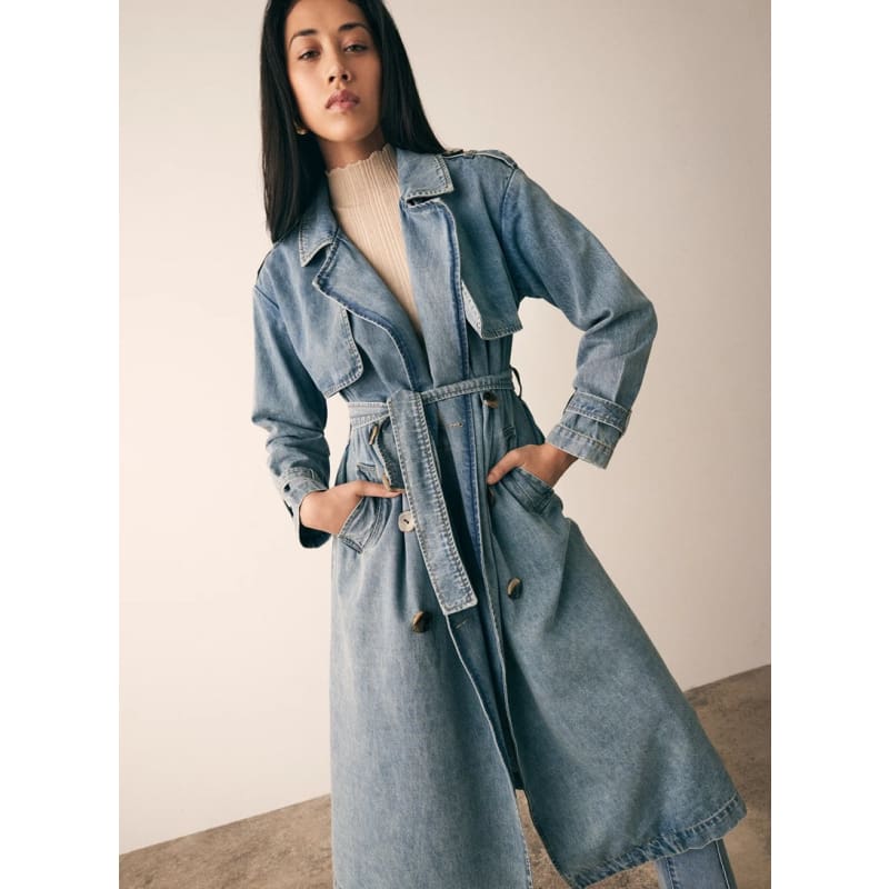 Midwest Trench Coat | Blue Denim - Jackets