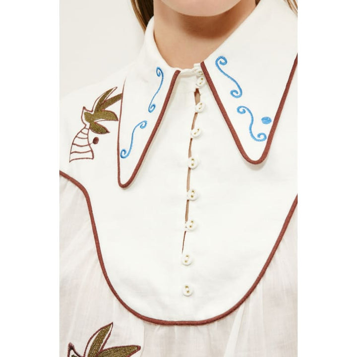 Mina Embroidered Blouse - Tops