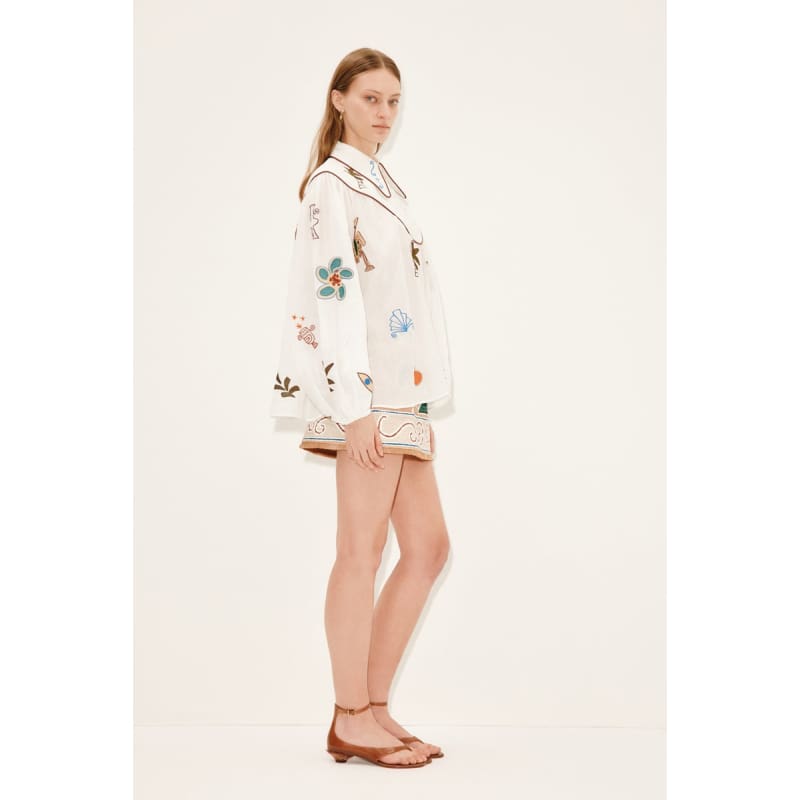 Mina Embroidered Blouse - Tops