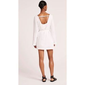Mina Linen Dress | White - Dress