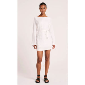 Mina Linen Dress | White - Dress