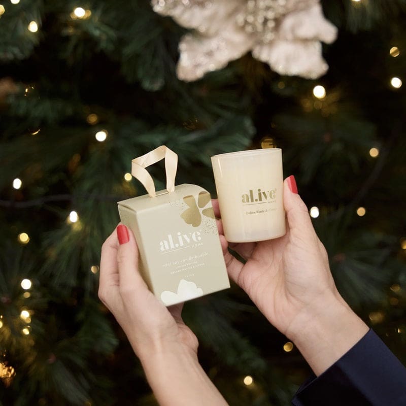 Mini Soy Candle Bauble | Golden Wattle & Citrus - Accessories