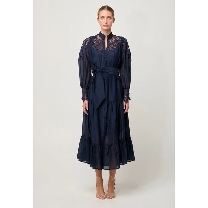 Mirador Cotton Silk Maxi Dress | Night Sky - Dress