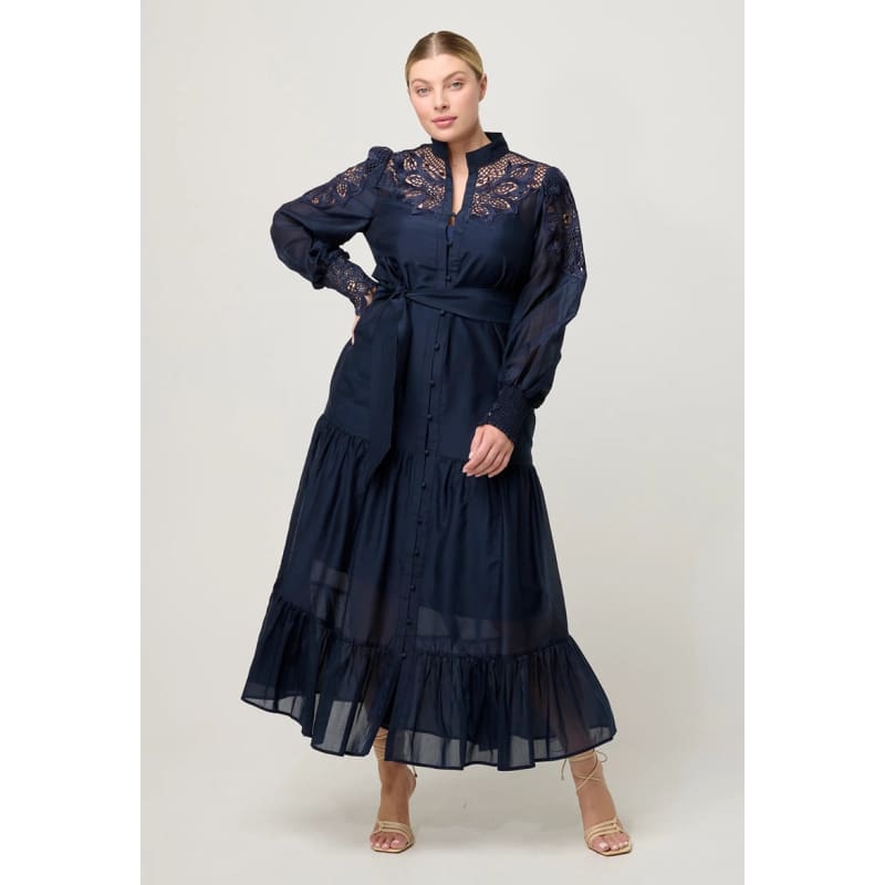 Mirador Cotton Silk Maxi Dress | Night Sky - Dress