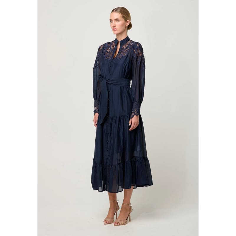 Mirador Cotton Silk Maxi Dress | Night Sky - Dress