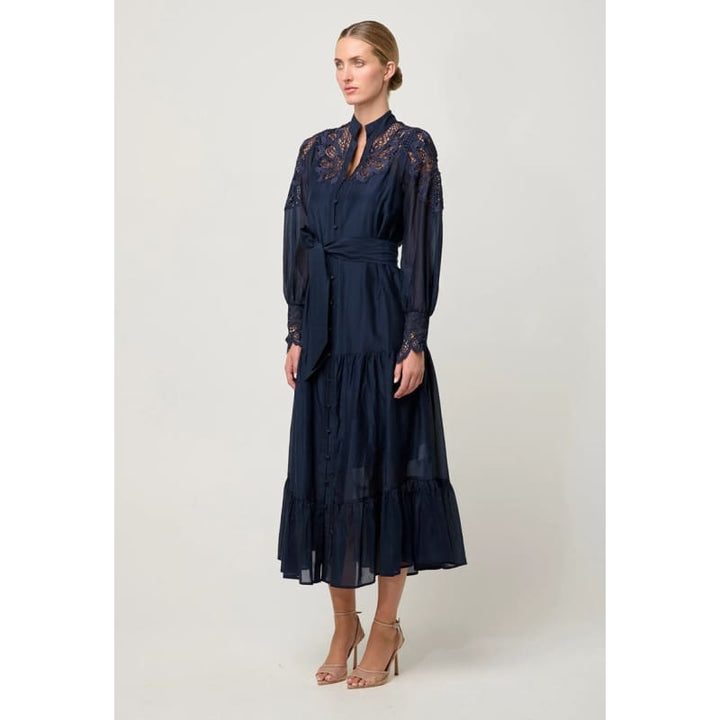 Mirador Cotton Silk Maxi Dress | Night Sky - Dress