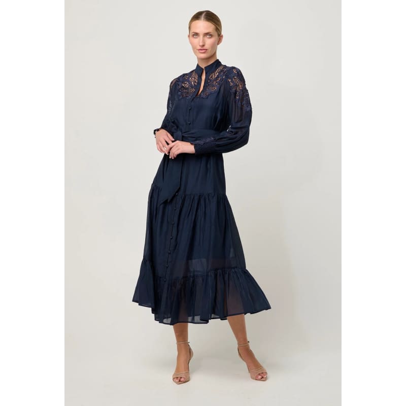 Mirador Cotton Silk Maxi Dress | Night Sky - Dress