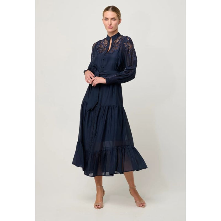 Mirador Cotton Silk Maxi Dress | Night Sky - Dress