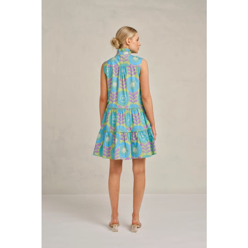 Modena Dress Viva Print | Green - Dress