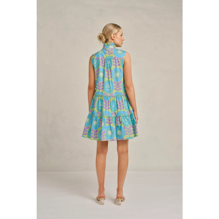 Modena Dress Viva Print | Green - Dress