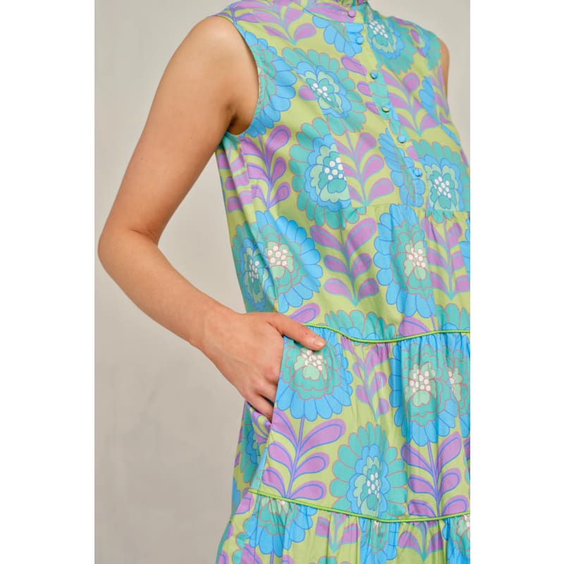 Modena Dress Viva Print | Green - Dress