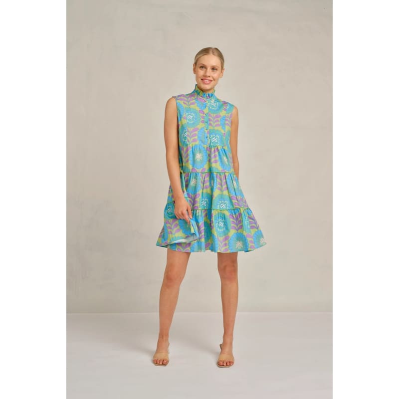 Modena Dress Viva Print | Green - Dress