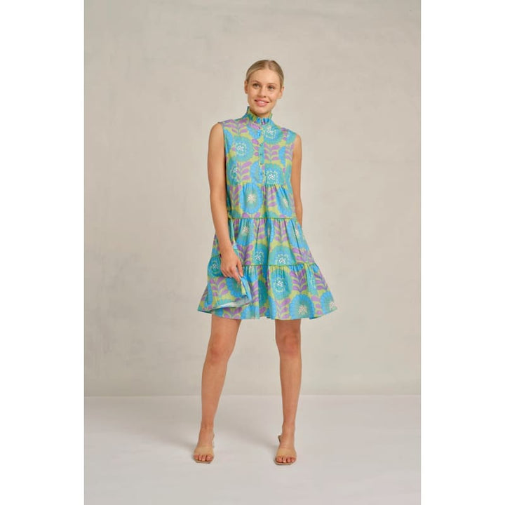 Modena Dress Viva Print | Green - Dress