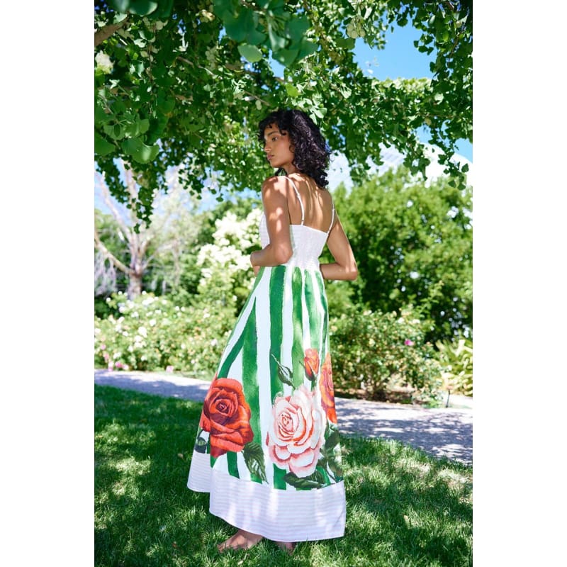 Molly Dress | Leaf Rose Stripe - Dress