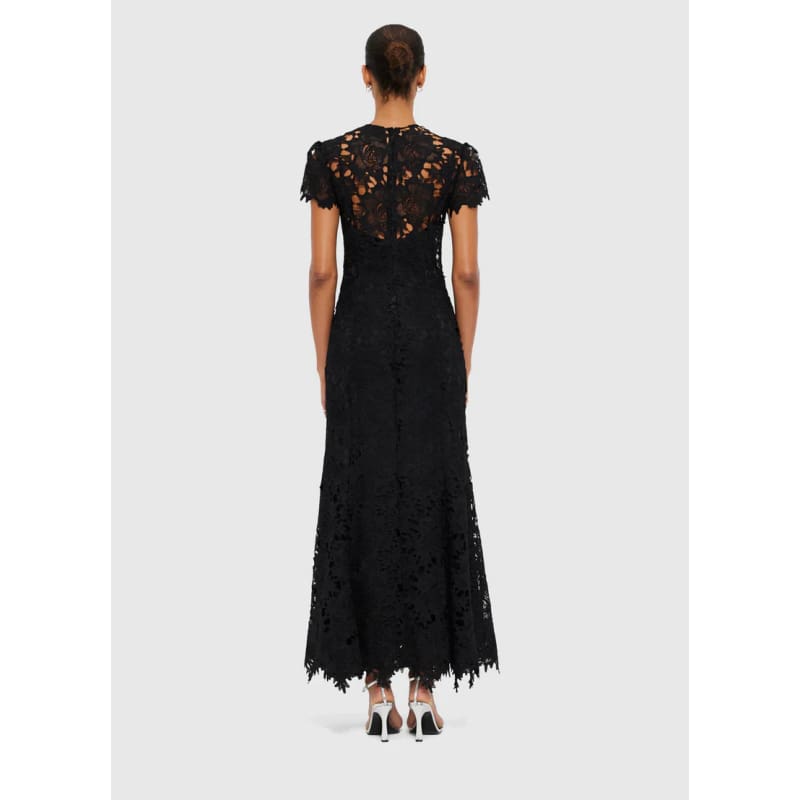 Monique Embroidered Lace Maxi Dress | Ebony - Dress